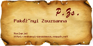 Pakányi Zsuzsanna névjegykártya
